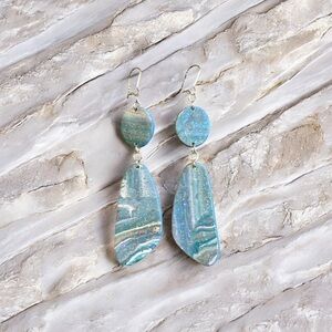Oceanic Swirl Dangle Earrings
